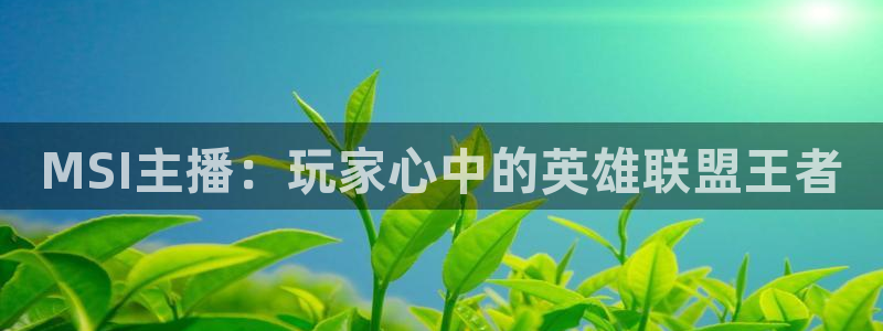 斗球体育直播app下载安装：MSI主播：玩家心中的英雄联盟王者